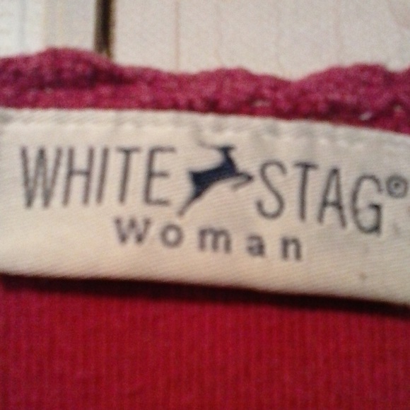 WHITE STAG WOMAN DARK FUCHSIA EMBROIDERED TOP - Picture 2 of 5